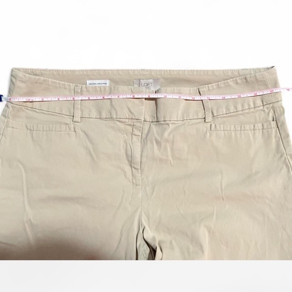 LOFT Midrise tailored flat front Cropped Pants women’s 12 - Picture 3 of 6
